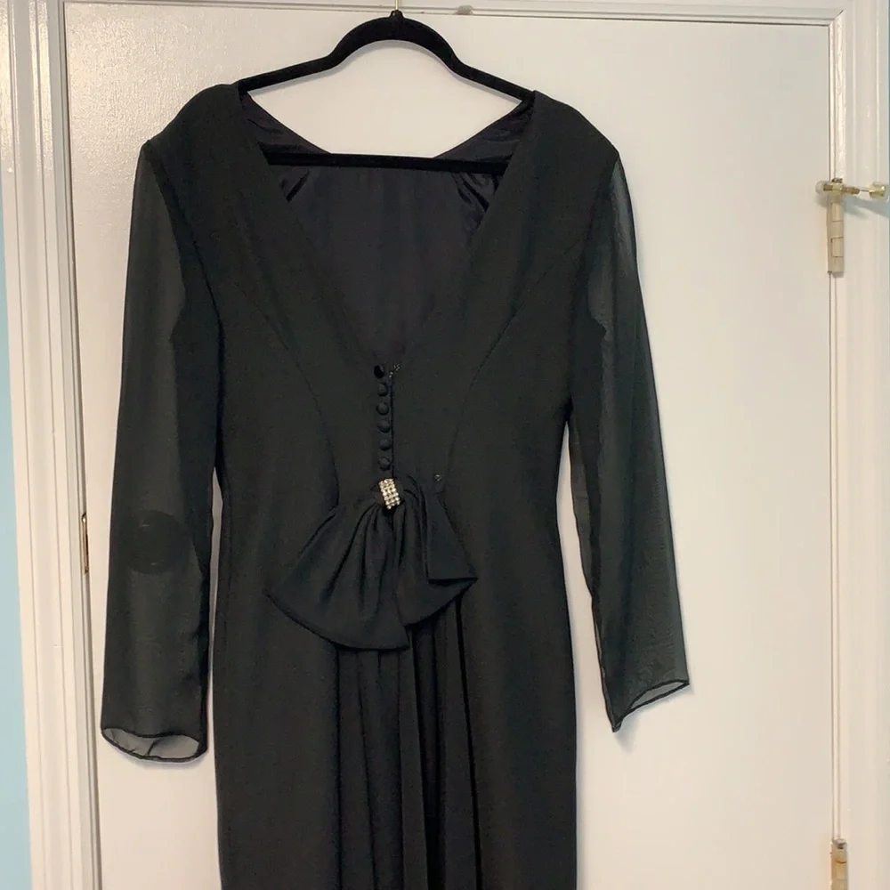 Vintage y2k Gorgeous classy dress think it fits smaller than 12 see measurements - Picture 2 of 8